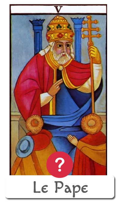 Oui Non lecture du tarot : Le Pape