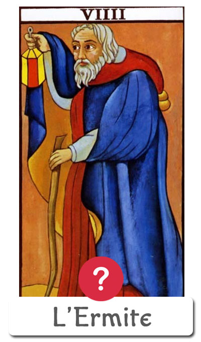 Oui Non lecture du tarot : L'Ermite